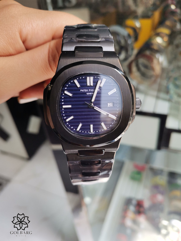 ساعت مچی مردانه Patek Philippe Nautilus مستر کوالیتی صفحه سرمهای