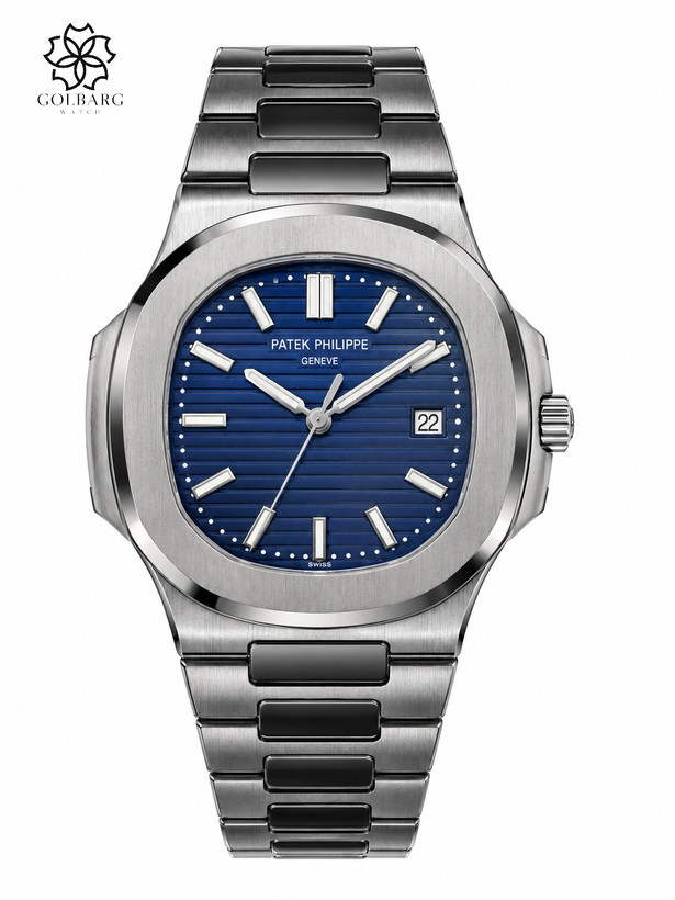 ساعت مچی مردانه Patek Philippe Nautilus مستر کوالیتی صفحه سرمهای