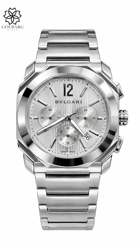 ساعت مردانه بولگاری کرنوگراف استیل کوارتز | Bvlgari