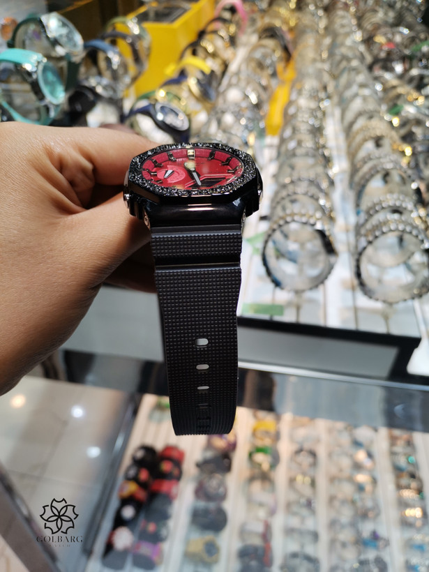 ساعت مچی مردانه G-SHOCK عقربهای دیجیتال مشکی قرمز | بند رابر